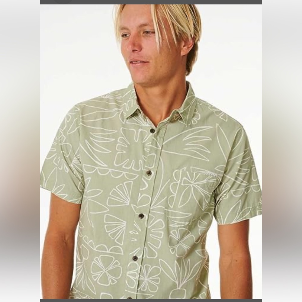 Rip Curl SWC‎ Organic Cotton Aztec Button Up Shirt Size XXL